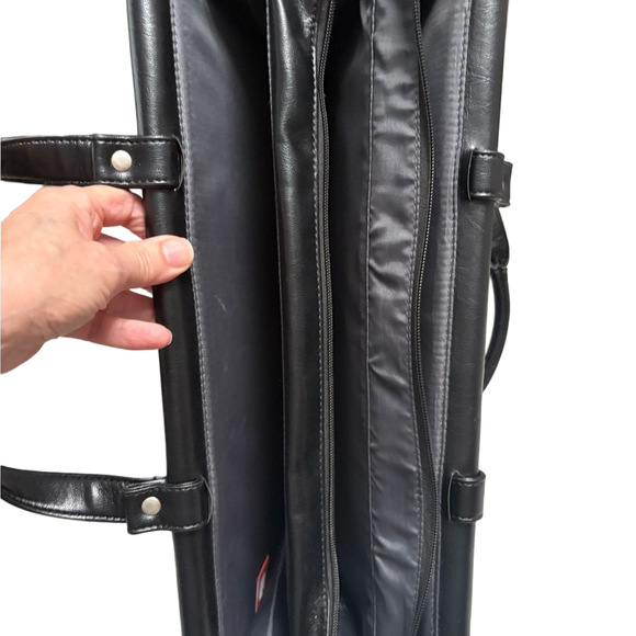 Solo Black Leather Briefcase for Men NWOT - Picture 7 of 7